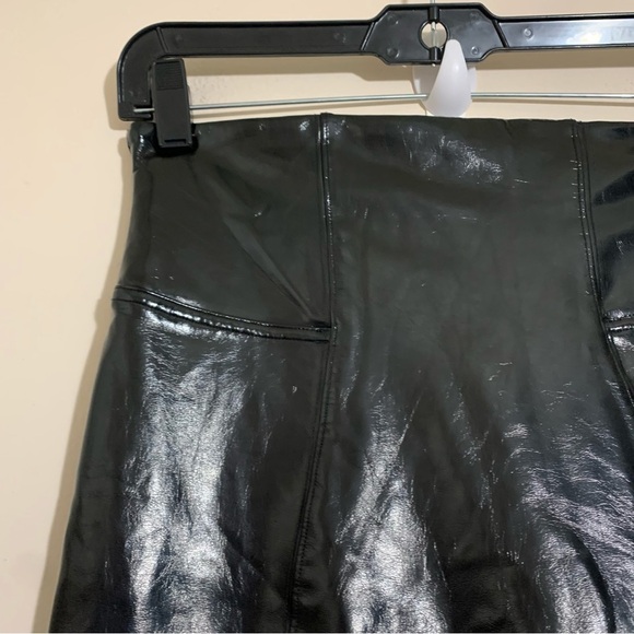 Spanx Faux Patent Leather Leggings Black size S - Picture 9 of 15